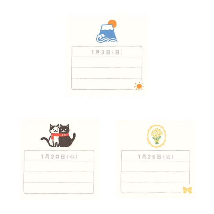 FURUKAW SHIKO -2027 Page-a-day Daily Calendar with Note Pad