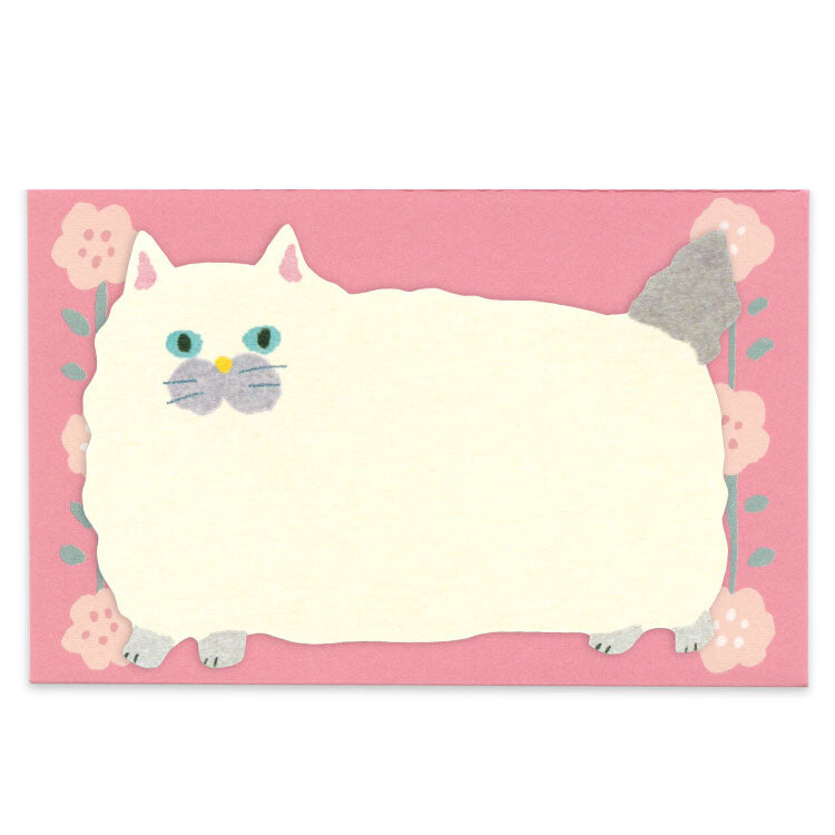 Fluff Moo Moo Mini Message Card-Fluffy Cat
