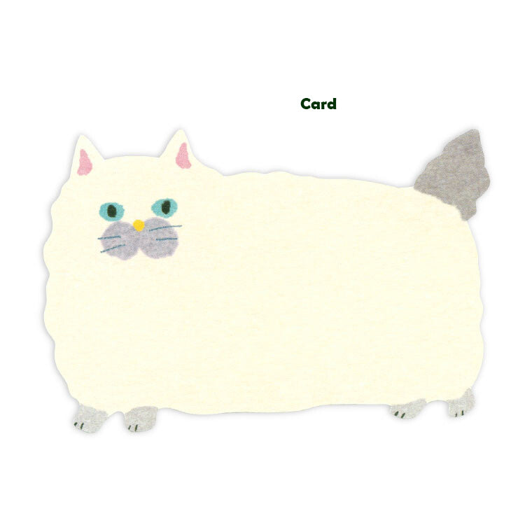 Fluff Moo Moo Mini Message Card-Fluffy Cat