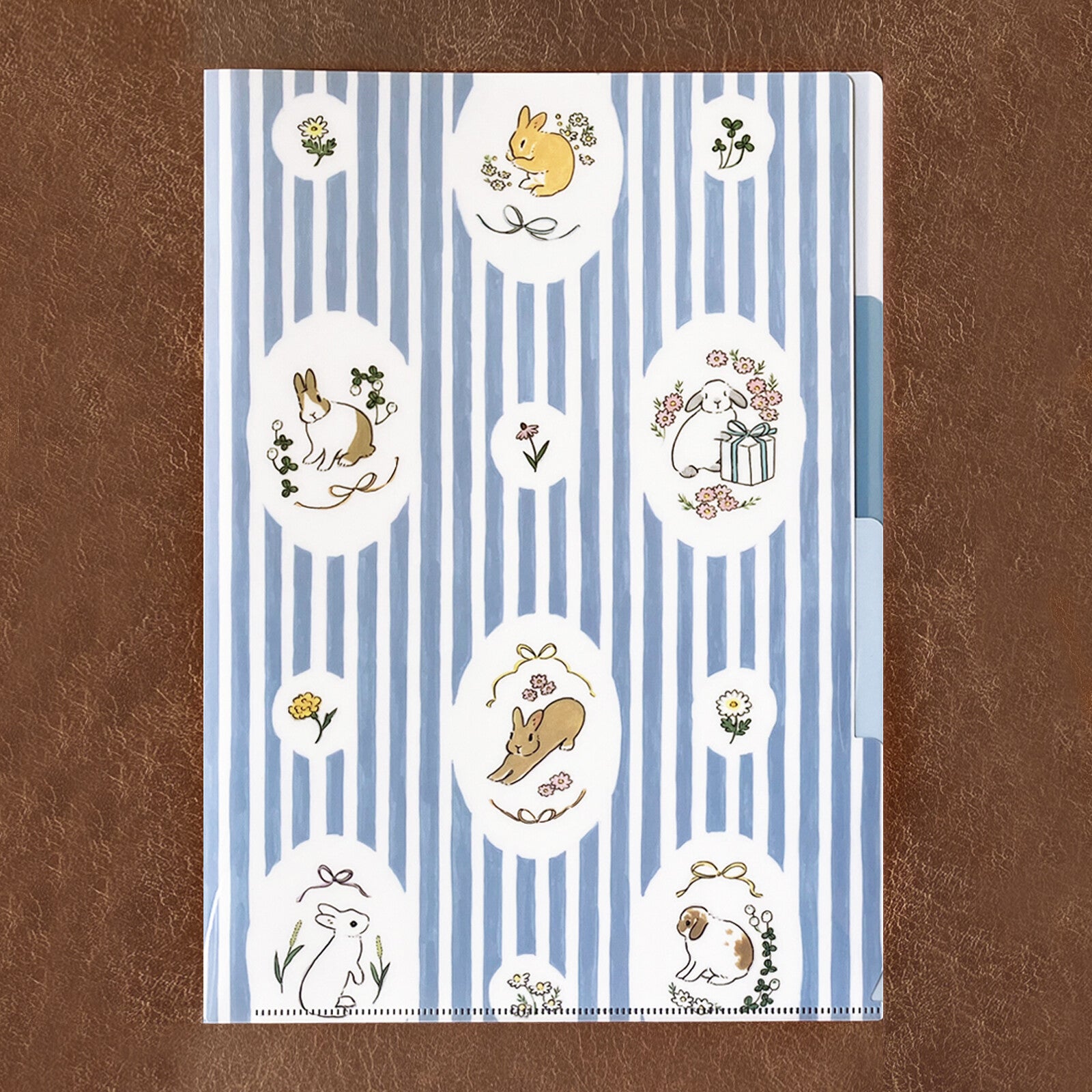 A4 Clear File Folder with 3 pocket- Bunny
