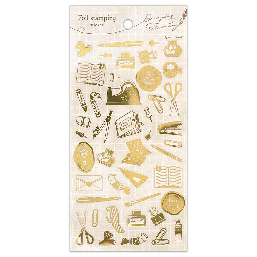 NB-Gold Foiled Sticker Sheet- Stationery