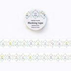 Nakai Wakka Washi Tape- Gold Flake Infused- Flowers Bloom