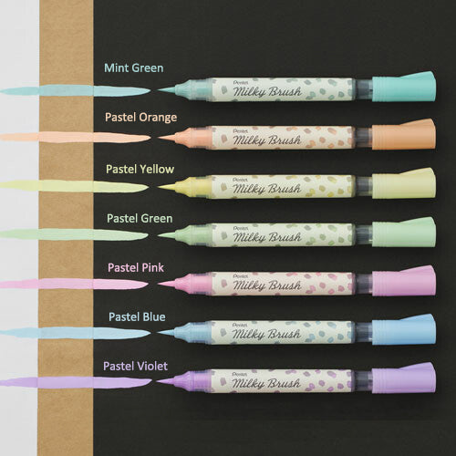 Pental Milky Blush Brush Pen - Pastel