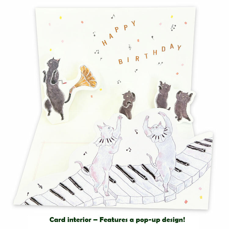 Tokorokomugi- Pop-up Birthday Greeting Card - Music