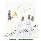 Tokorokomugi- Pop-up Birthday Greeting Card - Music
