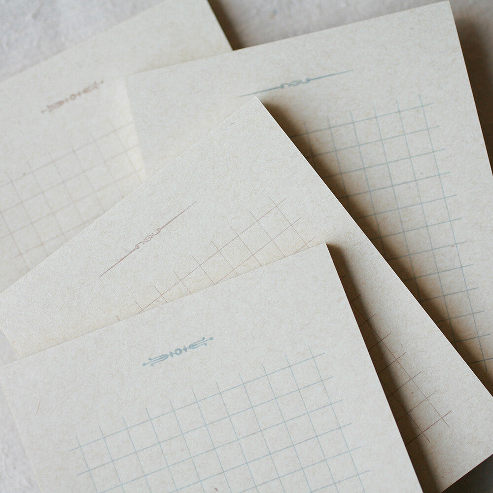 【Kohunkan Kappansho】 Retro Memo Pad- Grid Pattern