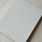 【Kohunkan Kappansho】 Straw Paper- Retro Memo Pad- Grid- Yellow Khaki