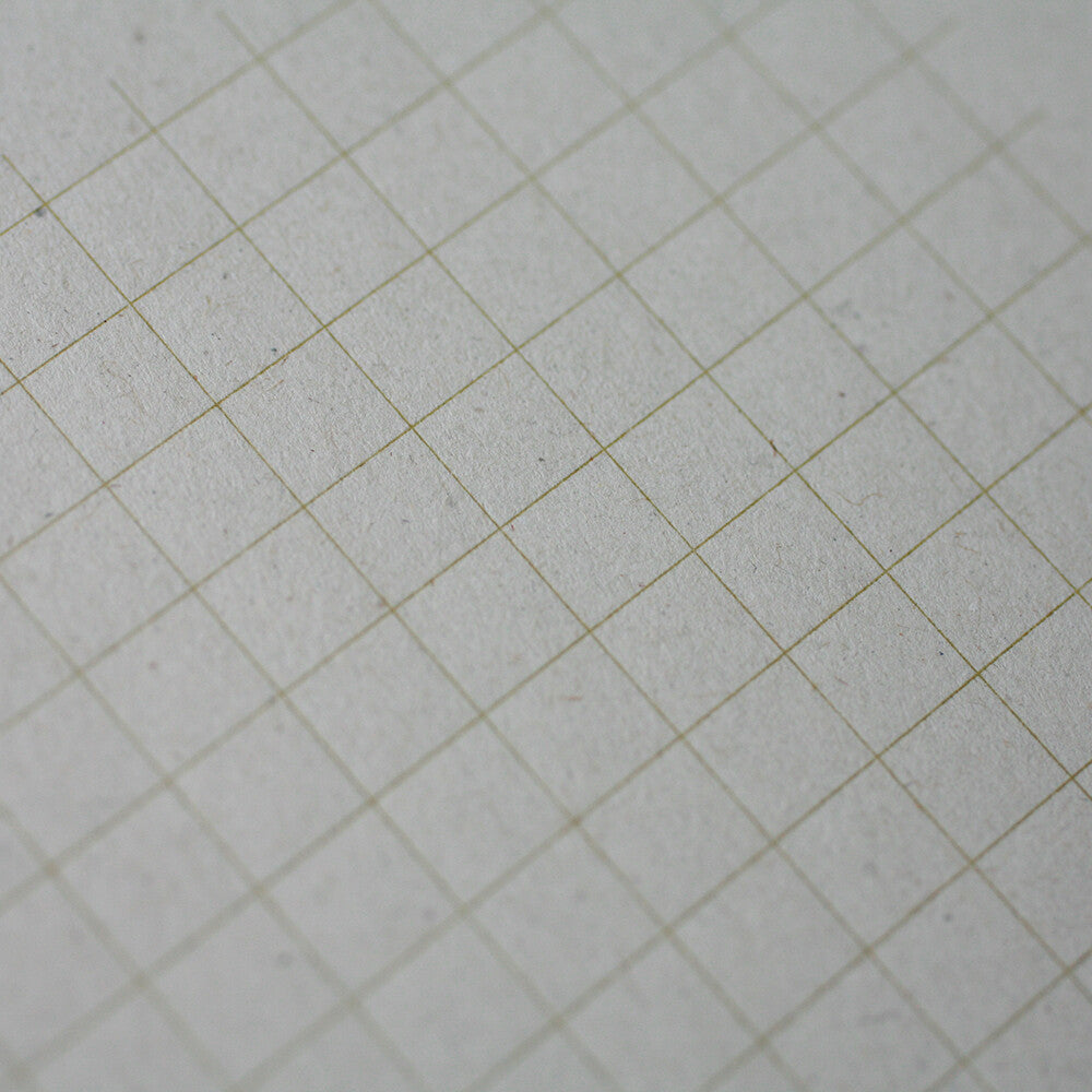 【Kohunkan Kappansho】 Straw Paper- Retro Memo Pad- Grid- Yellow Khaki