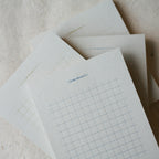 【Kohunkan Kappansho】 Straw Paper- Retro Memo Pad- Grid- Yellow Khaki