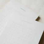 【Kohunkan Kappansho】 Straw Paper- Retro Memo Pad- Grid- Yellow Khaki