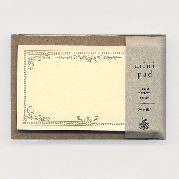 【Kohunkan Kappansho】Retro Pattern Series- Antique Gray Mini Pad