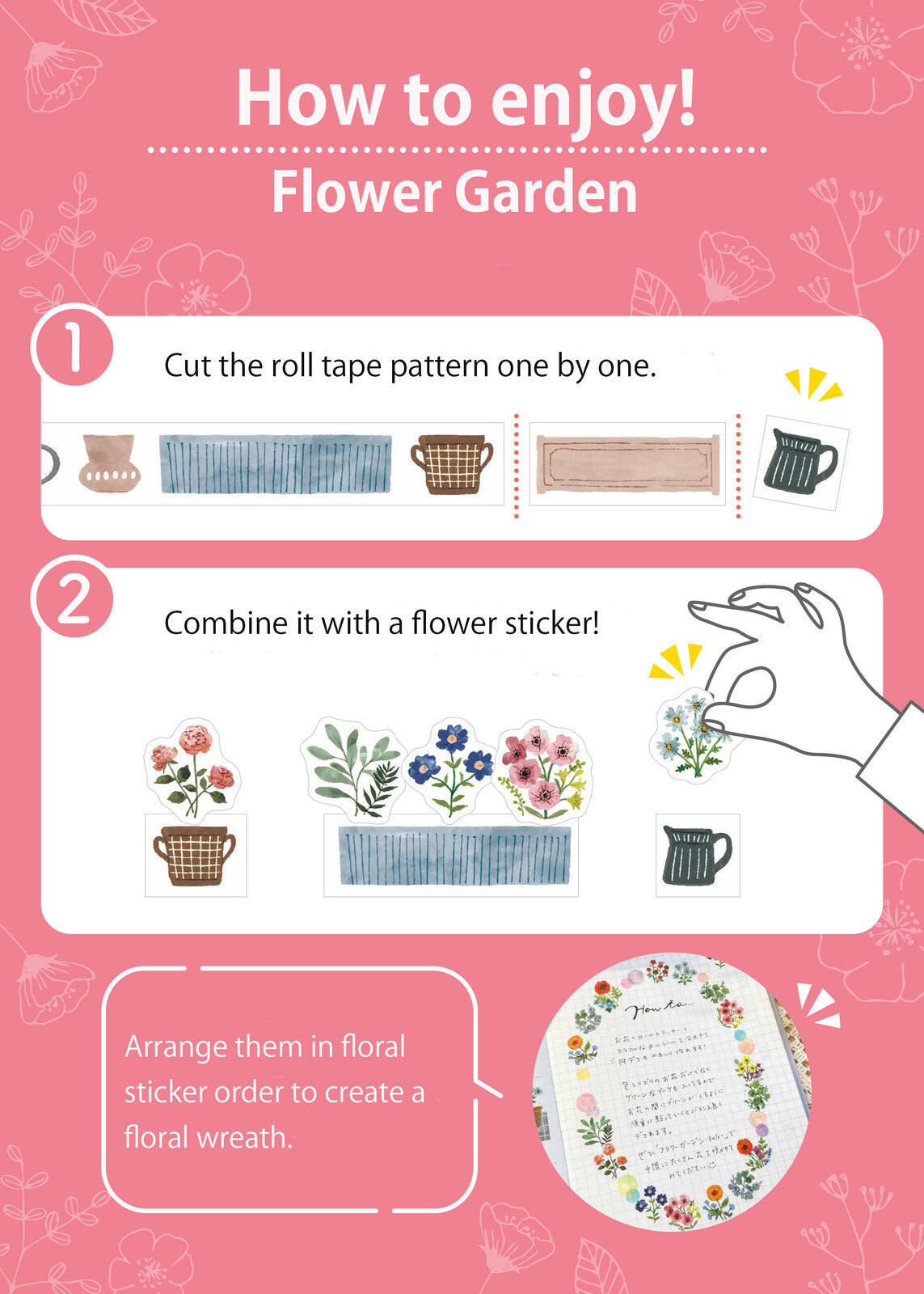 [Bande] Masking Roll Stickers- Flower Garden