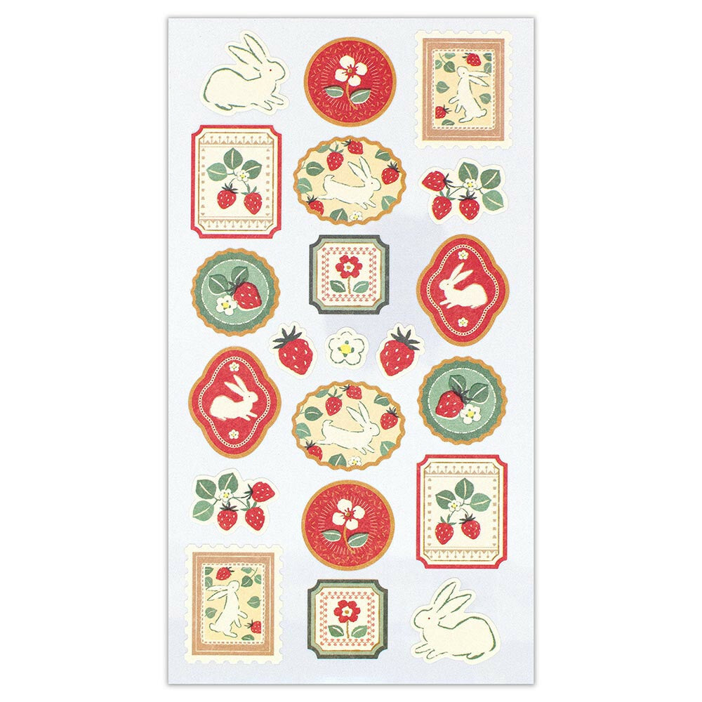 NB- Wanowa Retro Sticker- Strawberry Rabbit