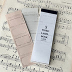 【OEDA LETTERPRESS】5 Word Label Book - Grey Beige Book
