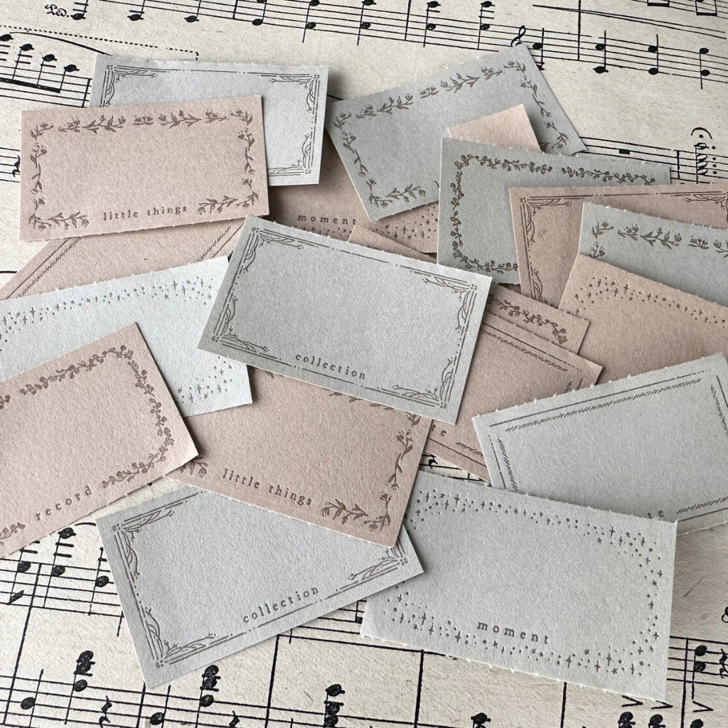 【OEDA LETTERPRESS】5 Word Label Book - Grey Beige Book