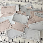 【OEDA LETTERPRESS】5 Word Label Book - Grey Beige Book