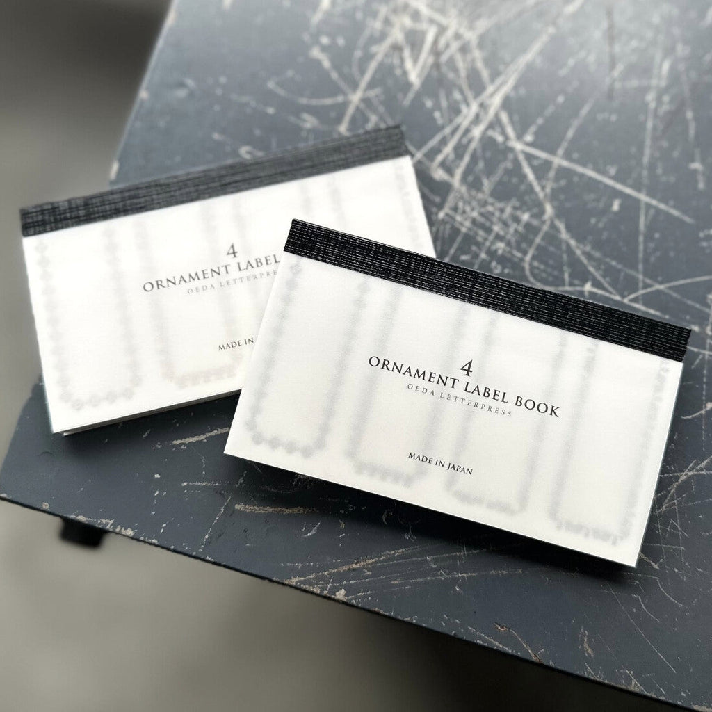 【OEDA LETTERPRESS】4 Ornament Label Book -  Black