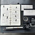【OEDA LETTERPRESS】4 Ornament Label Book -  Black