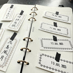 【OEDA LETTERPRESS】4 Ornament Label Book -  Black