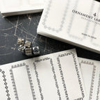 【OEDA LETTERPRESS】4 Ornament Label Book -  Black