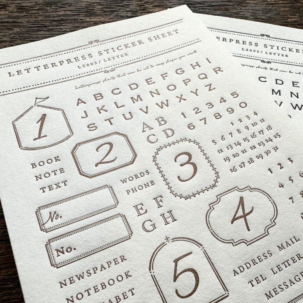 【OEDA LETTERPRESS】Letter Sticker Sheet