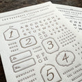 【OEDA LETTERPRESS】Letter Sticker Sheet