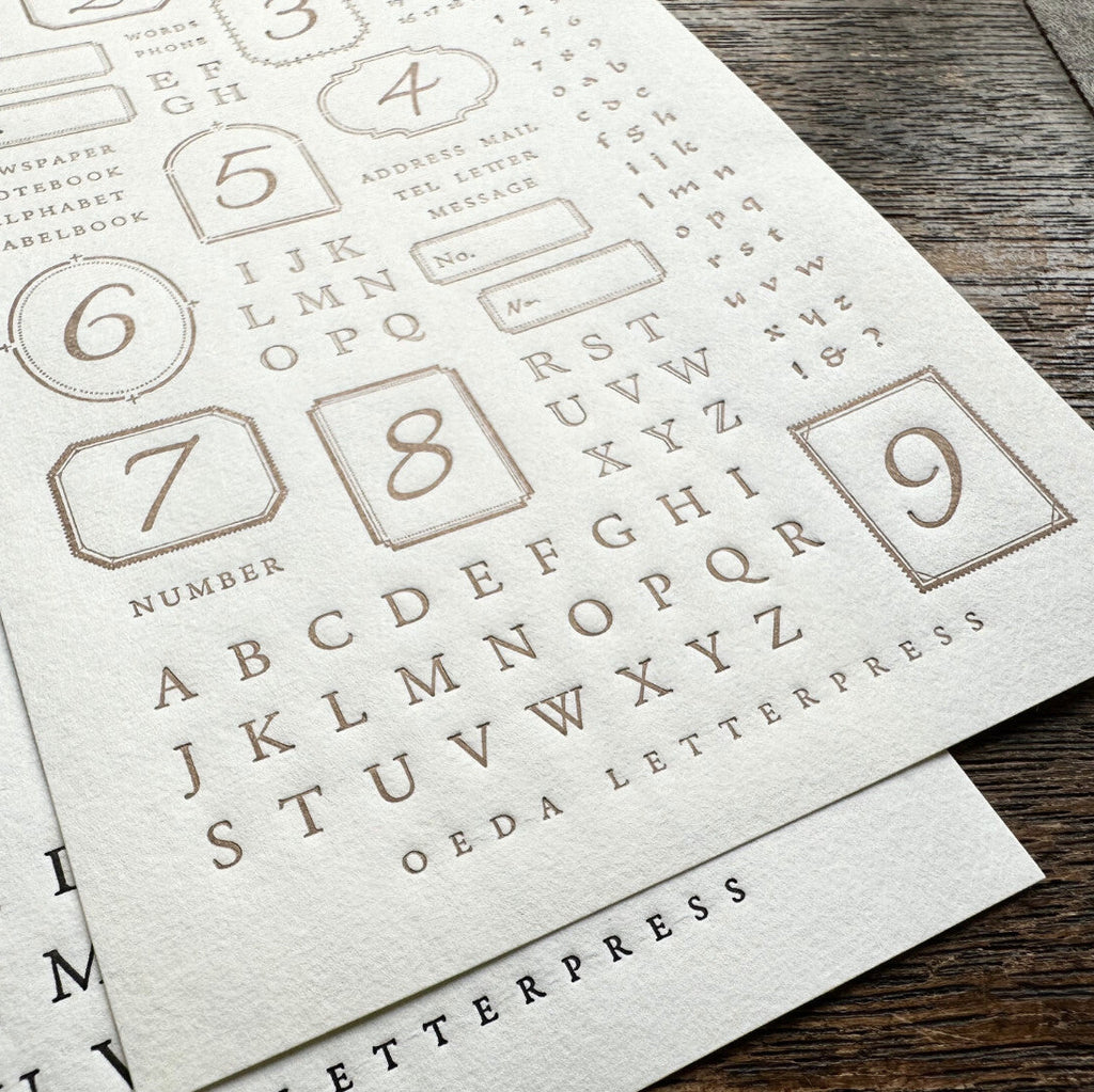 【OEDA LETTERPRESS】Letter Sticker Sheet