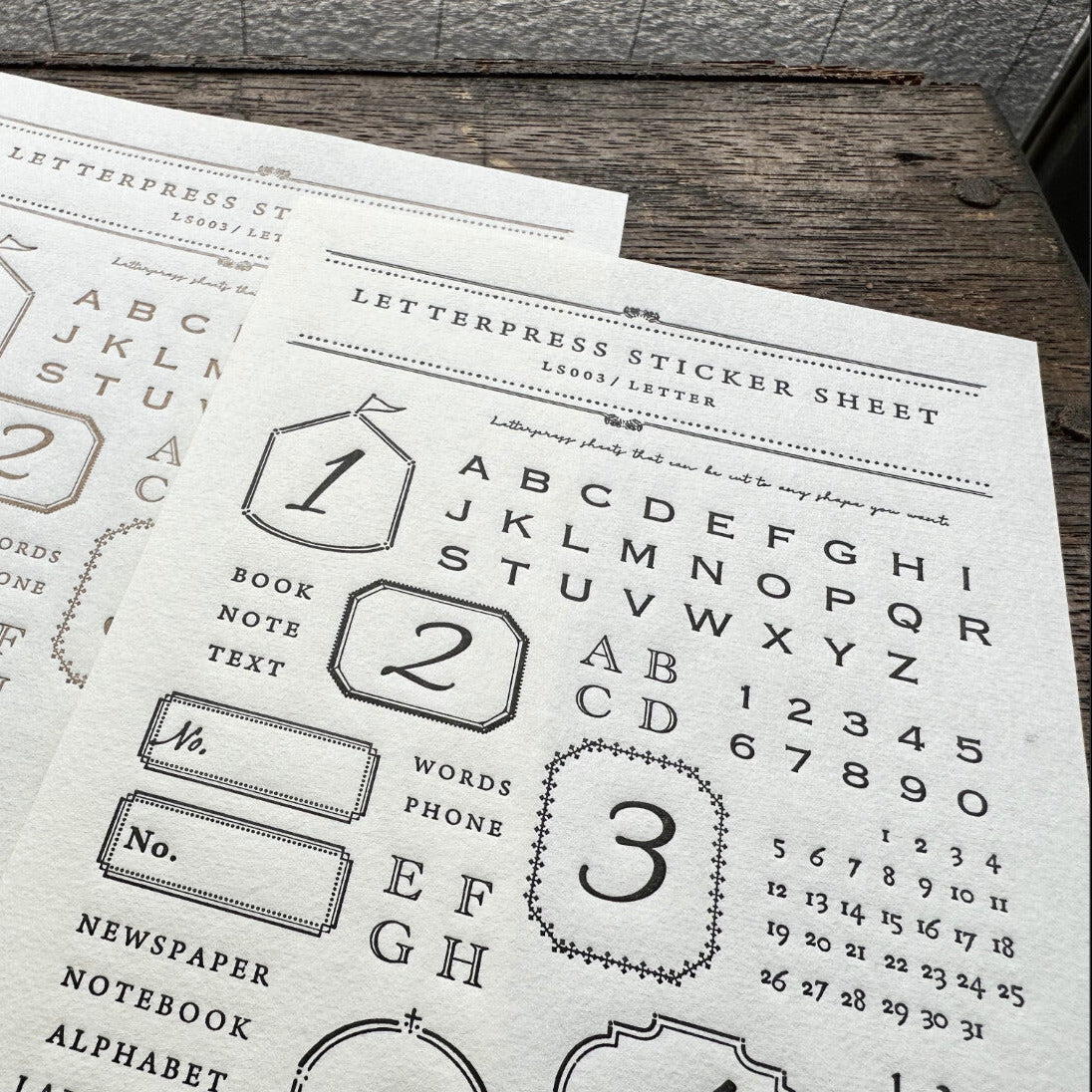 【OEDA LETTERPRESS】Letter Sticker Sheet