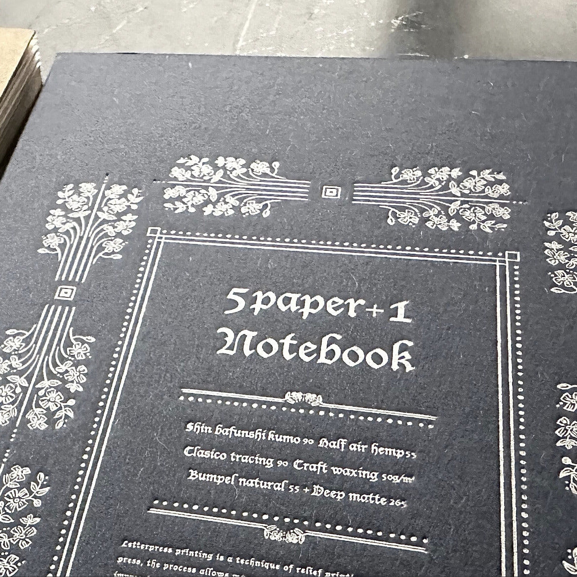 【OEDA LETTERPRESS】5 Paper+1 Notebook