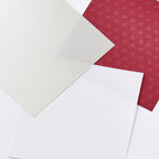 Takeo - Mottainai Memo — Red & Pearlescent White & Shimmering Laid White
