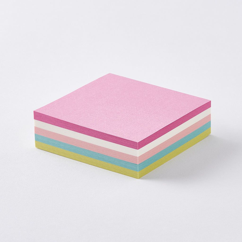 Takeo - Mohuru Memo Pad — 5 Pastel Colors (Rose, Milk, Pêche, Sorbet, Citron)