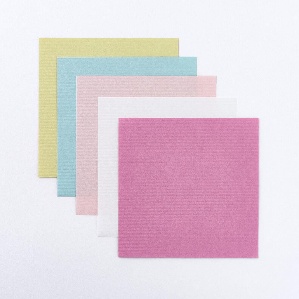 Takeo - Mohuru Memo Pad — 5 Pastel Colors (Rose, Milk, Pêche, Sorbet, Citron)
