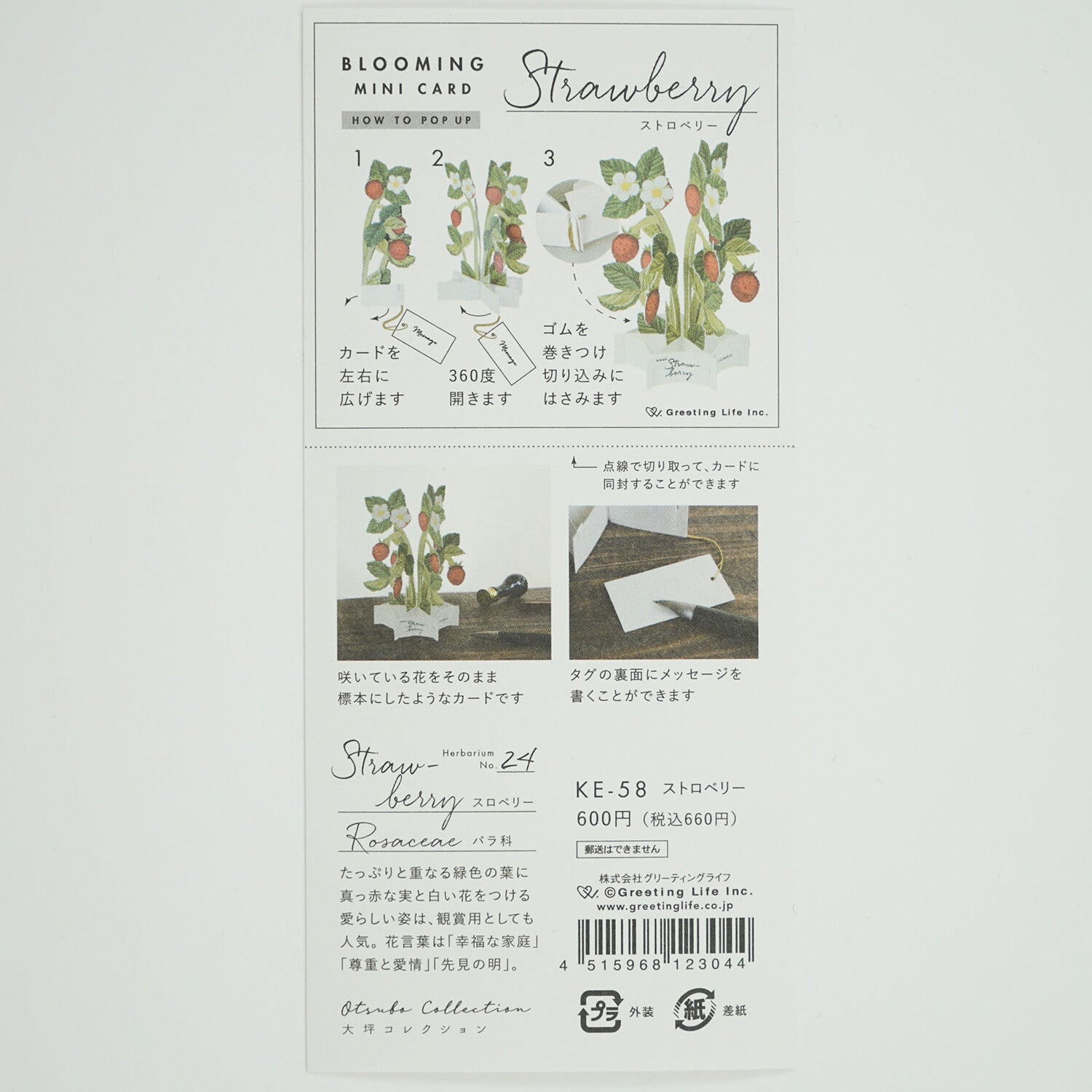 [Greeting Life] Blooming Mini Card – Strawberry