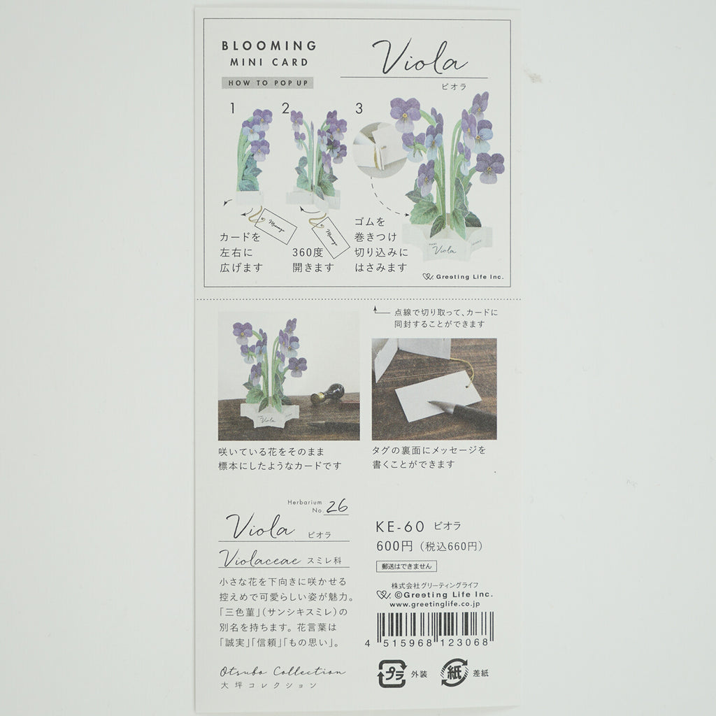 [Greeting Life] Blooming Mini Card – Viola