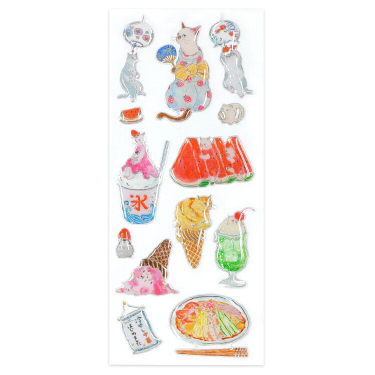 Tokorokomugi- Epoxy Stickers- Summer