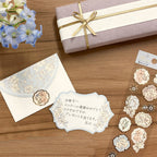 NB- Prier Gold Foiled Floral Pattern Sticker- Colibri