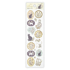 NB- Prier Gold Foiled Floral Pattern Sticker- Cat