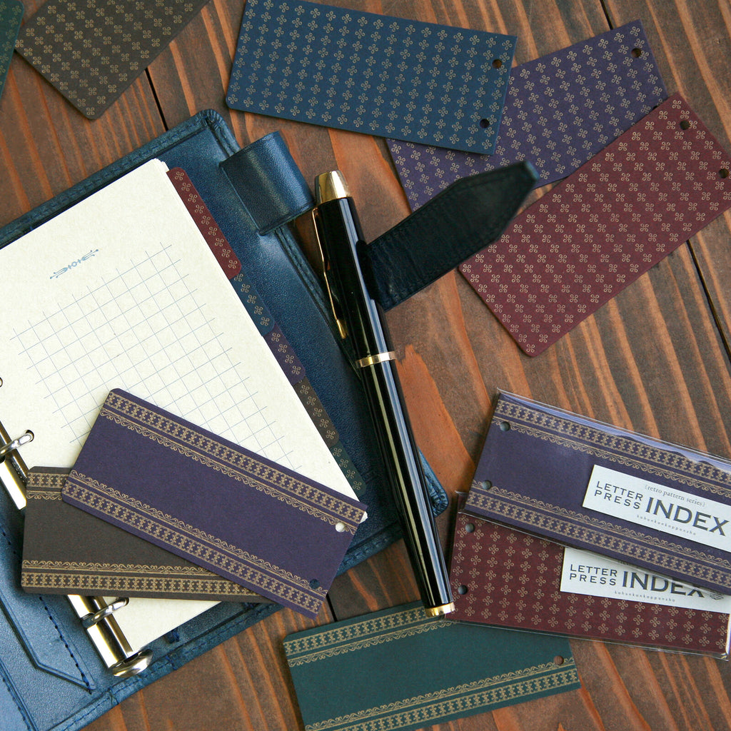 【Kohunkan Kappansho】Letter Press Index- Pocket Size & Mini 5 Refill