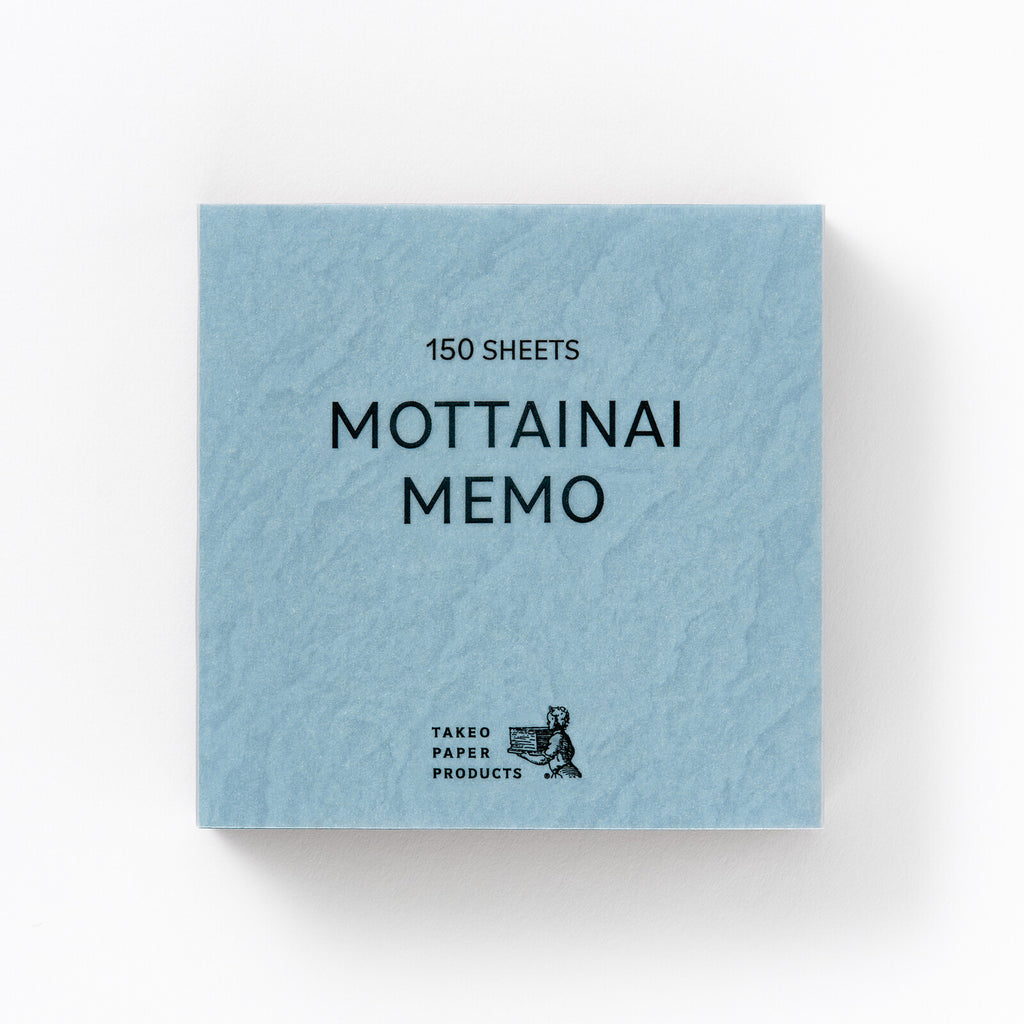 Takeo - Mottainai Memo- Slate Blue & Ivory & Terra-cotta with Slate Texture