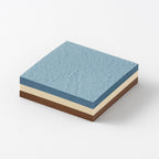 Takeo - Mottainai Memo- Slate Blue & Ivory & Terra-cotta with Slate Texture