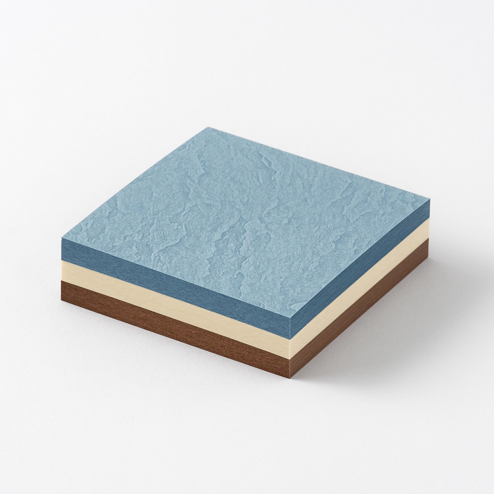 Takeo - Mottainai Memo- Slate Blue & Ivory & Terra-cotta with Slate Texture