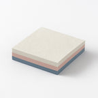 Takeo - Mottainai Memo - Silver & Pale Pink & Denim Blue with Linen Texture
