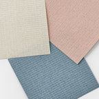 Takeo - Mottainai Memo - Silver & Pale Pink & Denim Blue with Linen Texture