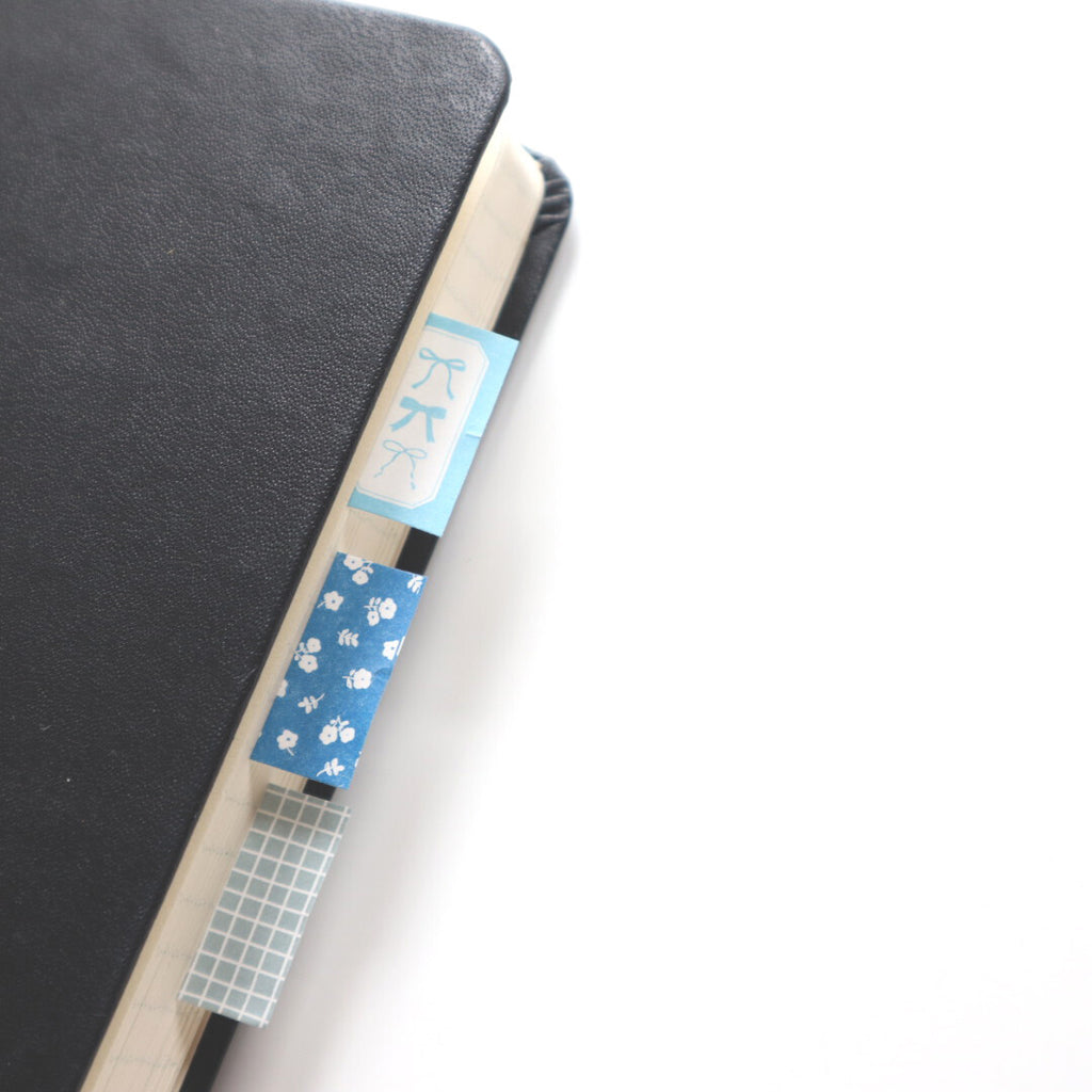 【forme】Light Blue Ribbon Label Stickers