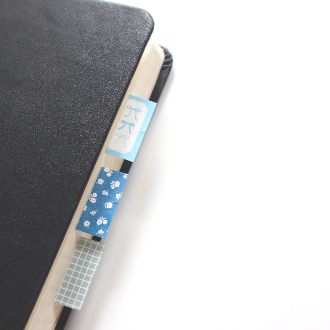 【forme】Light Blue Ribbon Label Stickers