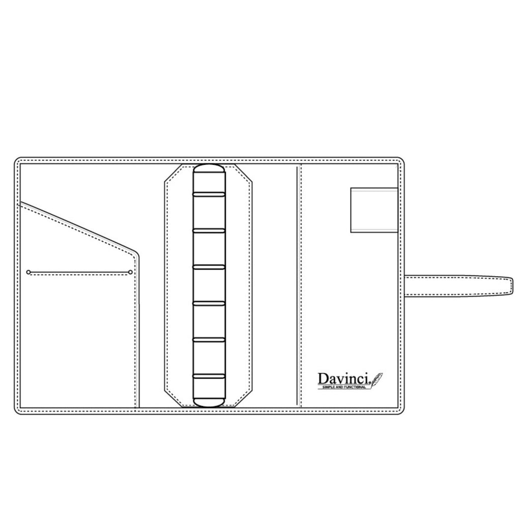 【Raymay Fujii】- Da Vinci Standard System Notebook — Pocket Size — Wine