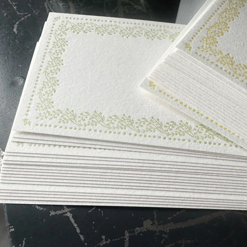 【OEDA LETTERPRESS】Vine Memo Card- Mimoza Color