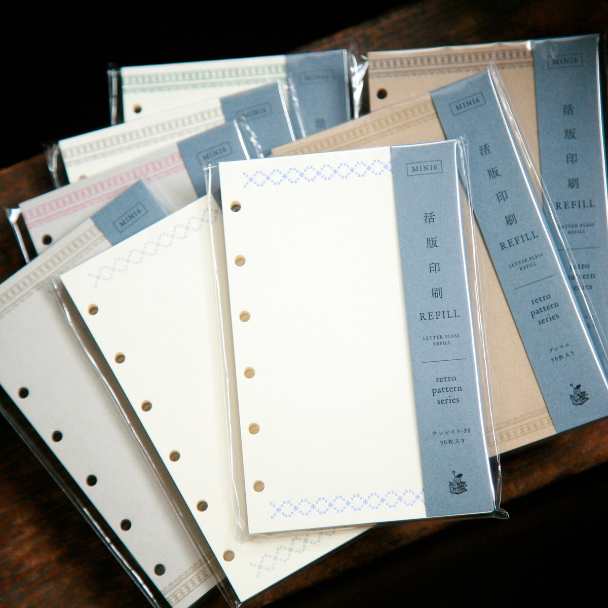 [Kohunkan Kappansho]Retro Pattern Series-Pocket Size & Mini 5 Loose Leaf Refill