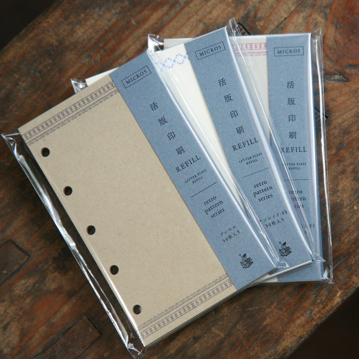 [Kohunkan Kappansho]Retro Pattern Series-Pocket Size & Mini 5 Loose Leaf Refill