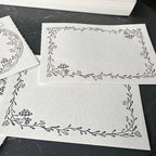 OEDA LETTERPRESS - 3 Label Book Memo Pad- Floral Frame